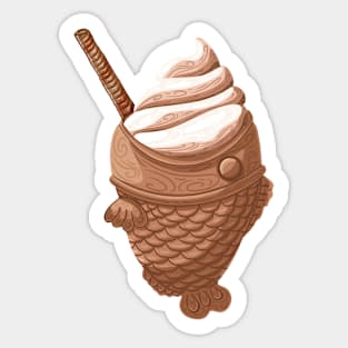 Sweet ice cream kawaii Taiyaki Sticker